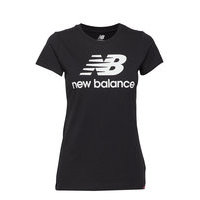 Essentials Stacked Logo Tee T-shirts & Tops Short-sleeved Musta New Balance