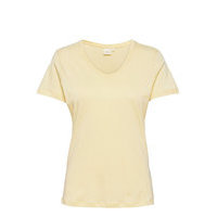 Naia T-Shirt T-shirts & Tops Short-sleeved Keltainen Cream