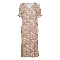 Livacr Long Dress Dresses Everyday Dresses Ruskea Cream