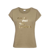 Crbeta T-Shirt T-shirts & Tops Short-sleeved Vihreä Cream