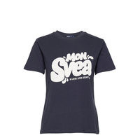 W. Mon Svea Tee T-shirts & Tops Short-sleeved Sininen Svea