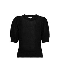 Celenapw Pu T-shirts & Tops Knitted T-shirts/tops Musta Part Two