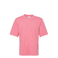Rib Detail T-Shirt T-shirts Short-sleeved Vaaleanpunainen Adidas Originals, adidas Originals