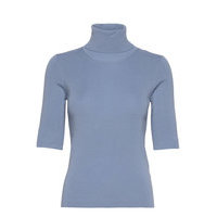 Merino Elbow Sleeve Top Kilpikonnakaulus Poolopaita Sininen Filippa K