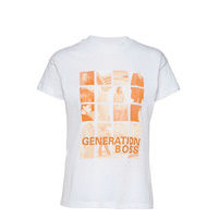 Ecurata_story T-shirts & Tops Short-sleeved Valkoinen BOSS