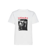 Womanhood Graphc Orgnc Sslvtee T-shirts & Tops Short-sleeved Valkoinen French Connection