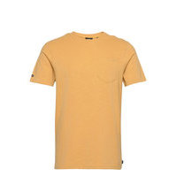 Authentic Cotton Tee T-shirts Short-sleeved Keltainen Superdry