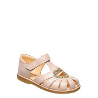 Sandal With Heart Detail Shoes Summer Shoes Sandals Vaaleanpunainen ANGULUS