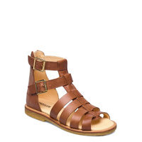 Sandals - Flat - Open Toe - Clo Shoes Summer Shoes Sandals Ruskea ANGULUS