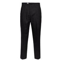 M. Samson Linen Trouser Puvun Housut Suorat Housut Musta Filippa K