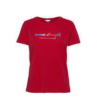 Abo Tee Regular Women Unite 2 T-shirts & Tops Short-sleeved Punainen Tommy Hilfiger