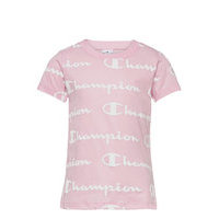 Crewneck T-Shirt T-shirts Short-sleeved Vaaleanpunainen Champion