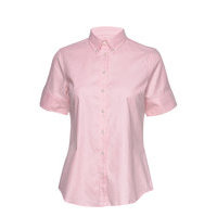 Stretch Oxford Solid Ss Shirt Lyhythihainen Paita Vaaleanpunainen GANT