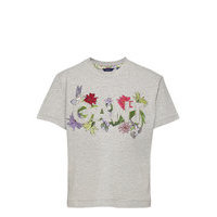 D1. Flower Logo Ss T-Shirt T-shirts Short-sleeved Harmaa GANT