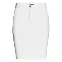 D1. Slim Classic Chino Skirt Lyhyt Hame Valkoinen GANT