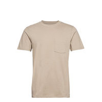 Organic Cotton Pocket T-Shirt T-shirts Short-sleeved Beige GAP