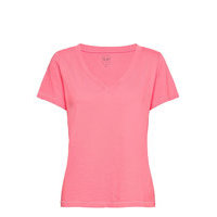 100% Organic Cotton Vintage V-Neck T-Shirt T-shirts & Tops Short-sleeved Vaaleanpunainen GAP