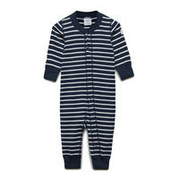 Overall Po.P Stripe Newborn Pitkähihainen Body Sininen Polarn O. Pyret