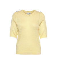 Ihlaurel Ss T-shirts & Tops Knitted T-shirts/tops Keltainen ICHI