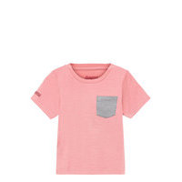 Myske Wool Kids Tee T-shirts Short-sleeved Vaaleanpunainen Bergans