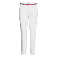 Co Tencel Chino Slim Pant Chinot Housut Valkoinen Tommy Hilfiger