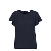 Vilucy S/S Flounce Top - Fav T-shirts & Tops Short-sleeved Sininen Vila