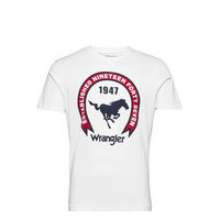 Ss Americana Tee T-shirts Short-sleeved Valkoinen Wrangler