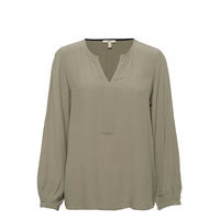 Blouses Woven Pitkähihainen Pusero Paita Beige Esprit Casual