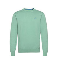 Classic Cotton C-Neck Neulepaita Pyöreä Kaula-aukko Vihreä GANT