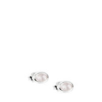 Love Bead Ear Silver - Rose Quartz Accessories Jewellery Earrings Studs Hopea Efva Attling