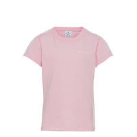 Crewneck T-Shirt T-shirts Short-sleeved Vaaleanpunainen Champion