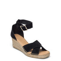 Slfesther Wedge Suede Espadrilles B Korolliset Sandaalit Espadrillot Musta Selected Femme