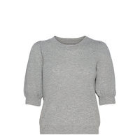 Elinapw Pu T-shirts & Tops Knitted T-shirts/tops Harmaa Part Two