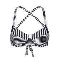 Mini Stripe Tie Cross Back Swimwear Bikinis Bikini Tops Wired Bikinitops Sininen Michael Kors Swimwear