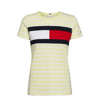 Abo Tee Regular Fit Flag T-shirts & Tops Short-sleeved Keltainen Tommy Hilfiger