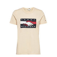 Abo Earth Day Flag Tee T-shirts & Tops Short-sleeved Kermanvärinen Tommy Hilfiger