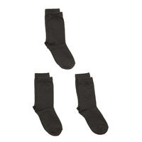 Socks 3-P Solid Preschool Socks & Tights Socks Musta Polarn O. Pyret