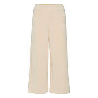 Slftenny Mw Cropped Wide Pant B Leveälahkeiset Housut Kermanvärinen Selected Femme