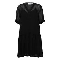 Slfabigail 2/4 Short Dress M Lyhyt Mekko Musta Selected Femme