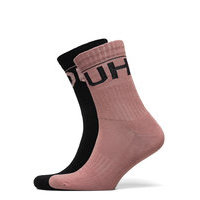 2p Qs Rib Logo Cc Underwear Socks Regular Socks Vaaleanpunainen HUGO
