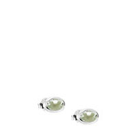 Love Bead Ear Silver - Green Quartz Accessories Jewellery Earrings Studs Hopea Efva Attling