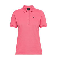 W Classic Polo T-shirts & Tops Polos Vaaleanpunainen Peak Performance