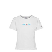 Tjw Slim Multi Linear Logo T-shirts & Tops Short-sleeved Valkoinen Tommy Jeans
