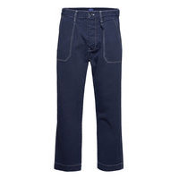 D1. Cropped Org Patched Pkt Jeans Jeans Loose Sininen GANT