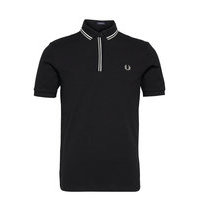 Tipped Placket Polo Polos Short-sleeved Musta Fred Perry