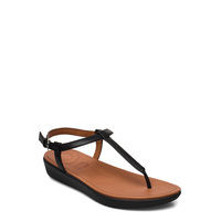 Tia Toe-Thong Sandals - Leather Shoes Summer Shoes Flat Sandals Musta FitFlop