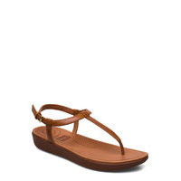 Tia Toe-Thong Sandals - Leather Shoes Summer Shoes Flat Sandals Ruskea FitFlop