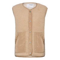 Slfcasie Sl Teddy Vest Ex Vests Knitted Vests Beige Selected Femme