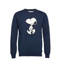 Sweater Mora Snoopy Navy Neulepaita Pyöreä Kaula-aukko Sininen DEDICATED