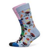 2-Pack Summer Bbq Socks Gift Set Underwear Socks Regular Socks Sininen Happy Socks
